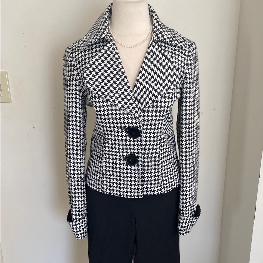 Houndstooth Black and White Women's Jacket size 4